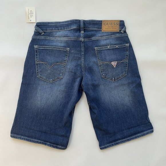 Guess Men's Smart Eco Sony Denim Shorts Med Blue Size 30 - Picture 5 of 10